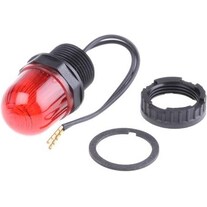 Werma Red LED M22 threaded mini beacon,24Vdc