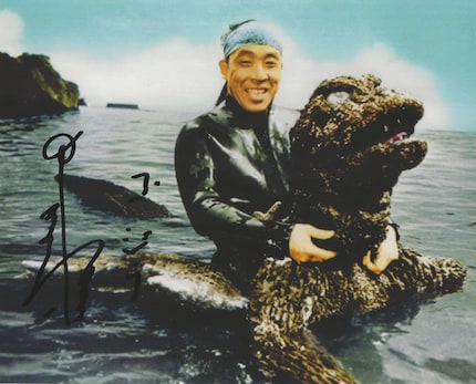 Haruo Nakajima in his costume