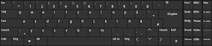 German keyboard layout