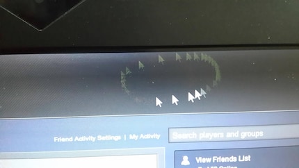 This is an extreme example but imagine this is a crosshair...