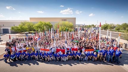 Around 122 teams from around the world compete.
