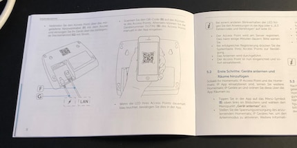 Die Anleitung für die Inbetriebnahme des Homematic IP Hubs ist verständlich formuliert.