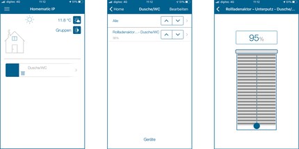 Die Integration des Aktors in der App hat reibungslos geklappt.