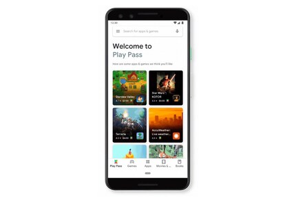 Nach dem Update taucht der Play Pass unten links im Playstore auf.