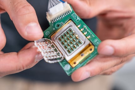 This is what it looks like when you lift the lens flap and expose the diodes.