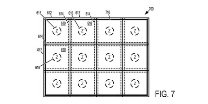 Hier sind möglicherweise Drucksensoren oder Vibrationsmotoren abgebildet. Quelle: USPTO