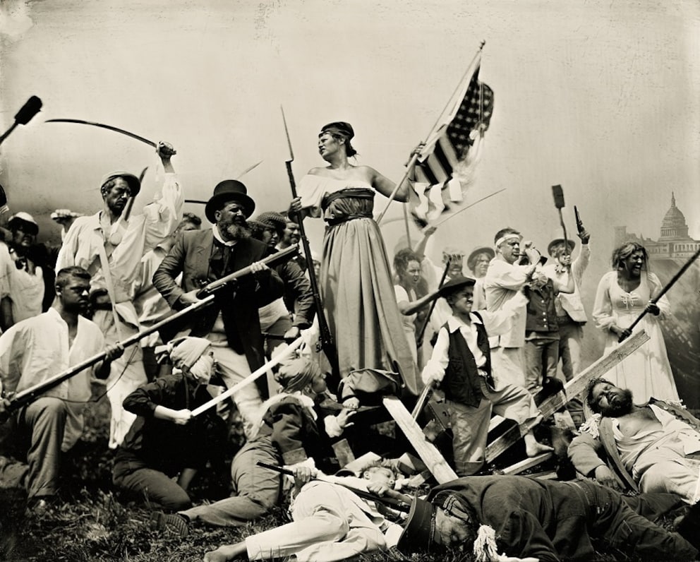 Lady Liberty Trudges Through Injustice