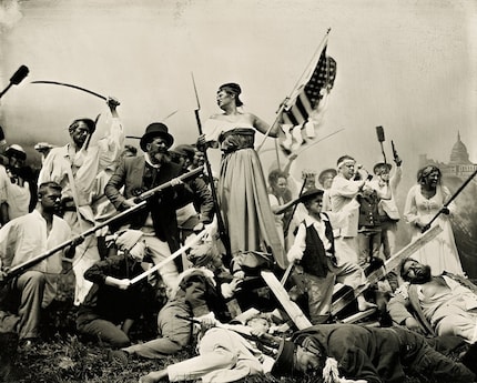 Lady Liberty Trudges Through Injustice
