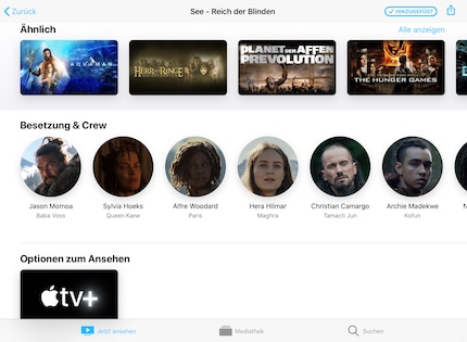 Bei allen Filmen und Serien findest du nützliche Infos.