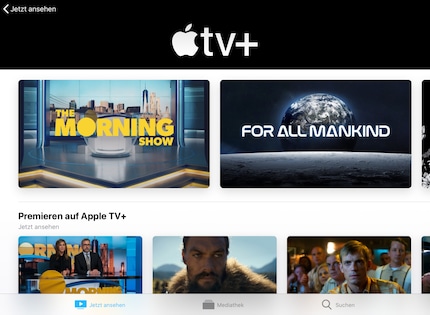 Der Reiter «Apple TV+» zeigt alle Apple Originale auf einen Blick.