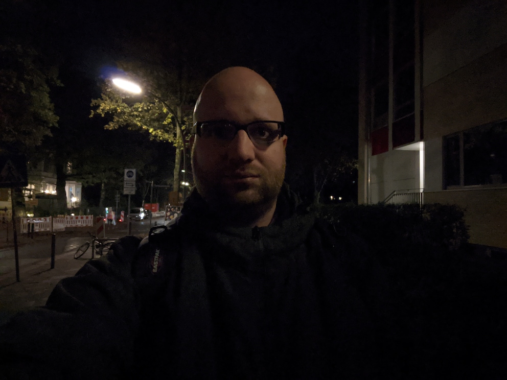 Selfie bei Nacht.