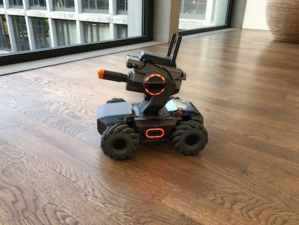 Ready to attack: the RoboMaster S1 is charged and ready for use.