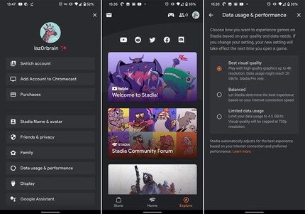 Almost all settings are made in the app.