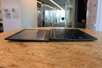 The display can be opened almost 180 degrees.