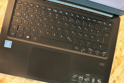 Keyboard and touchpad.