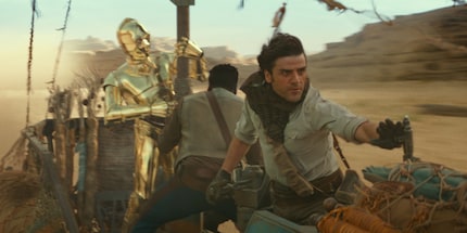 Blue screen was used to film most of the desert chase. It’s done really well.