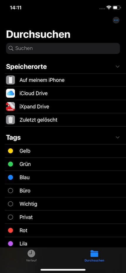 Access via the Apple Files app.