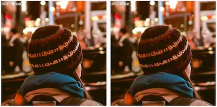 HEIF is lighter for better quality. Source: Nokia
