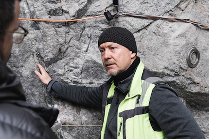 Ingo Blechschmidt in his element, the rock