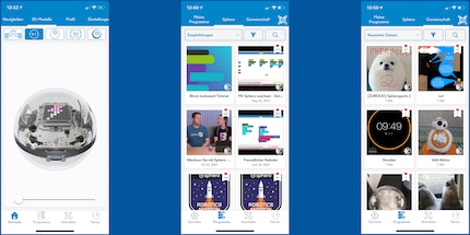 This is what the menus look like in Sphero’s programming app.