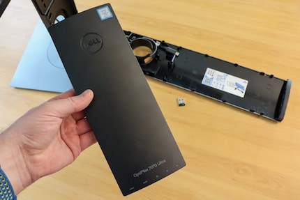 The OptiPlex 7070 Ultra is flat and small.