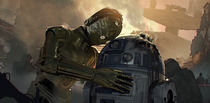 R2-D2, womöglich irreparabel beschädigt.