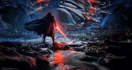 Kylo Ren im Innern der Höhle – im Innern der Vergenz der Macht.