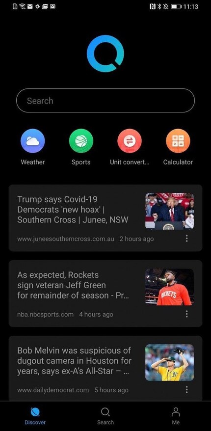 Die App unterscheidet sich kaum von einer beliebigen Suchmaschine.