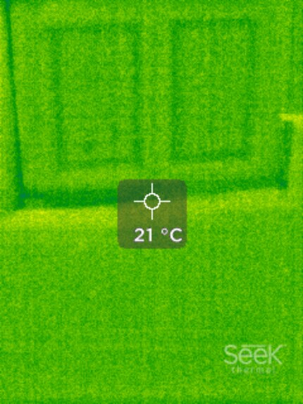 A pleasant 21 degrees behind the door.