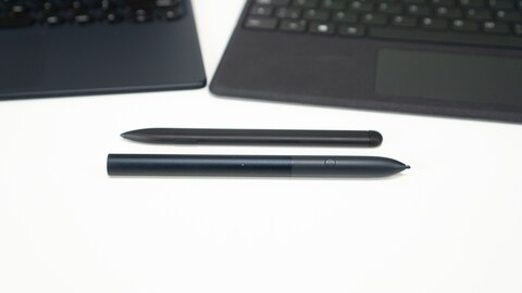Der Pixel Pen (unten) ist weniger handlich als der Surface Pen.