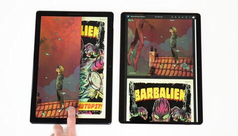 Comics lesen funktioniert auf dem Surface je nach App subobtimal.