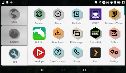 The Overlander with a few apps installed