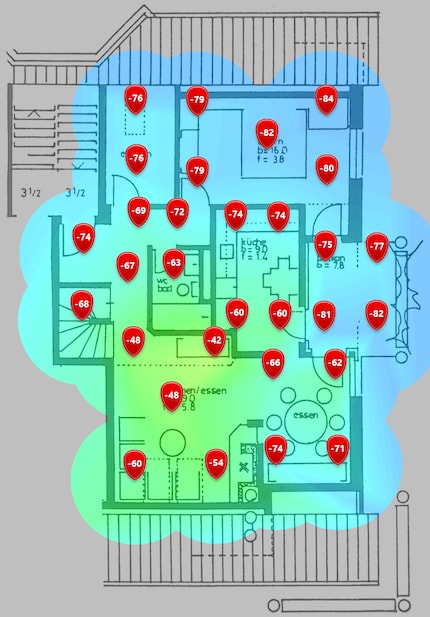 5 GHz signal level.