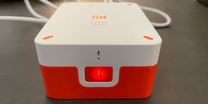 The battery must be charged first – this box is also the control unit.