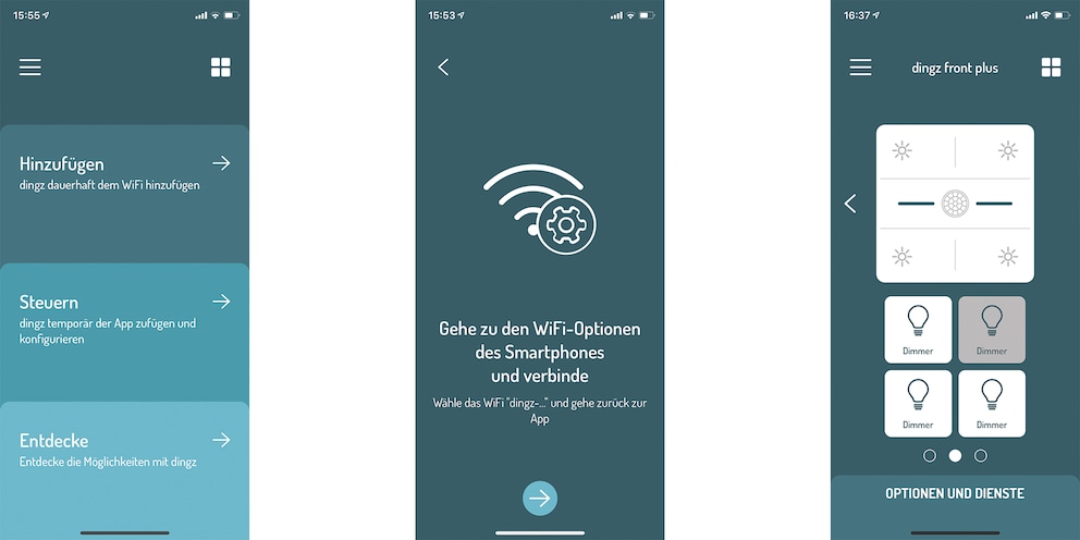 Nach wenigen Klicks erscheint der Wandschalter in der App.