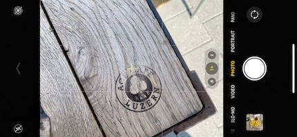 Amazingly useful: the crosshairs for top down shots on the iPhone.