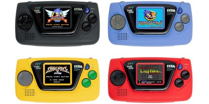 The Sega Game Gear Micro is available in four colours. Source: Engadget
