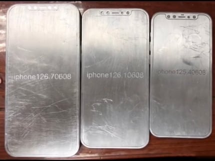 iPhone 12 CAD mit Angaben der Bildschirmdiagonale