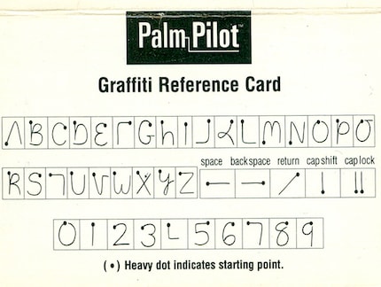 Graffiti war Palms Versuch der Handschrifterkennung in den 1990ern