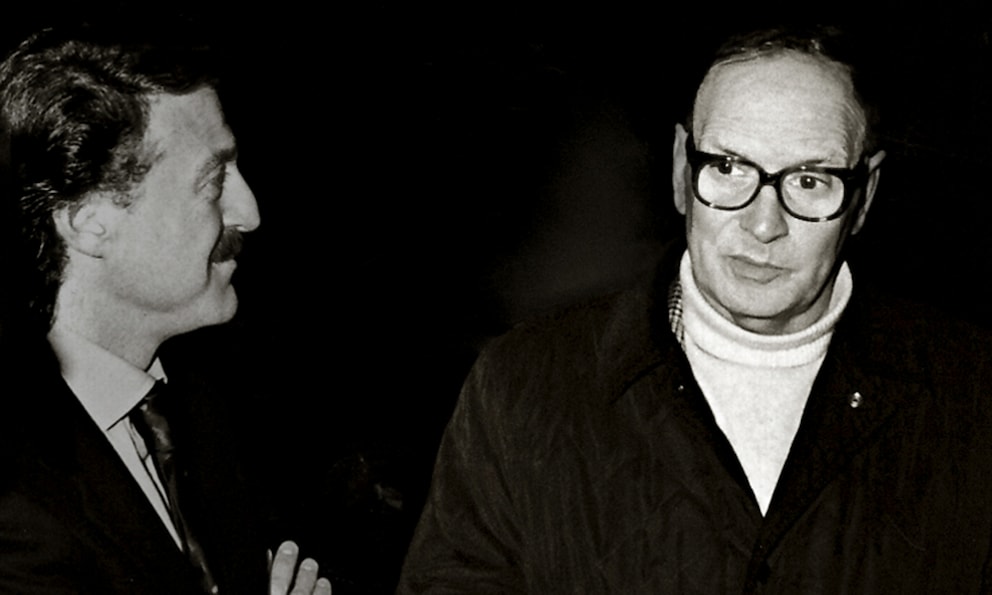 Ennio Morricone und Augusto De Luca, ein Fotograf.