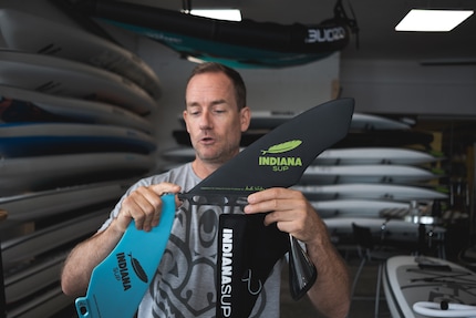 The injection-moulded Hyperflow fin with the « smart finbolt».