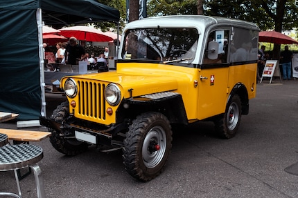 Gewinner des Tages? Der Willys Jeep im Postauto-Design