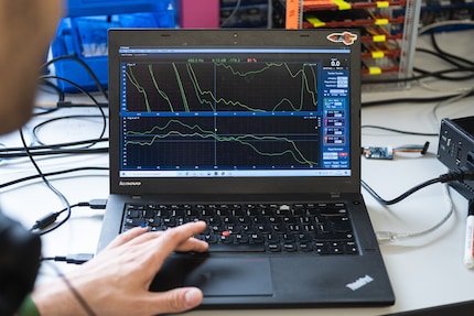 This is what the measurement looks like in the software