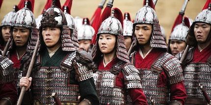 Mulan fights for her place in the army, which aims to protect China.