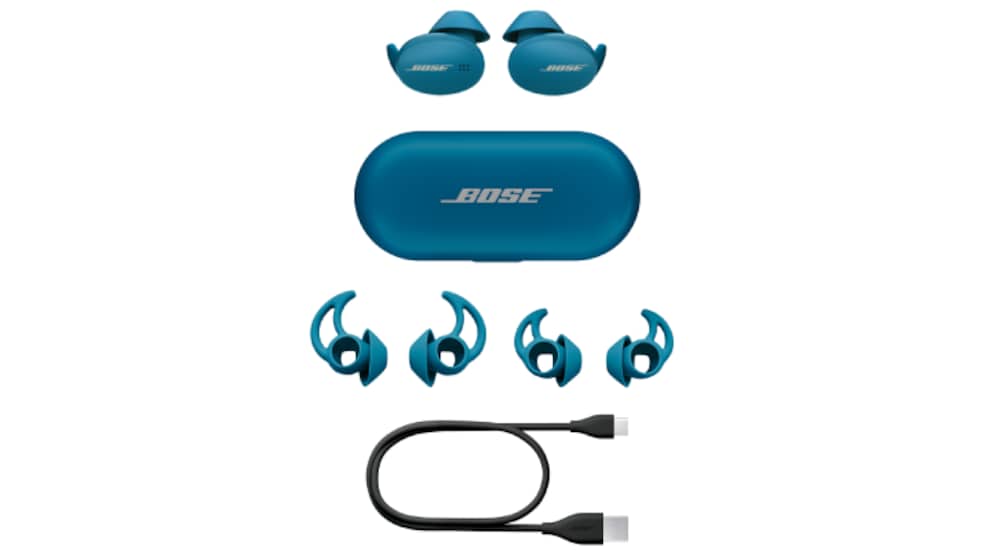 Lieferumfang der Bose Sport Earbuds.