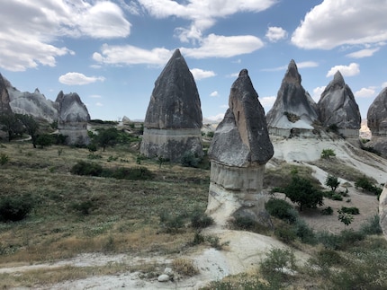 Many of the tufa formations have been excavated for housing and churches.