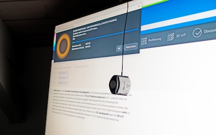 With the x-rite i1Display Pro Plus and appropriate software, a monitor can be tested and calibrated.