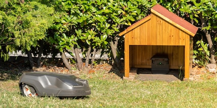 Robot mowers belong in storage over winter –  charging station included.