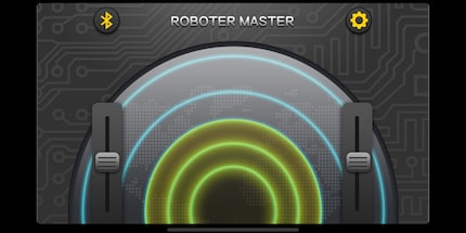 The home screen is also used for remote control of the Robot Master.