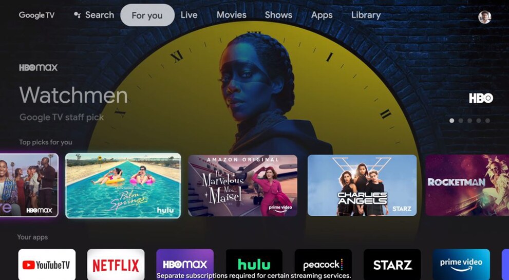 Die «For You»-Page ist sowas wie Google TVs Home-Bildschirm